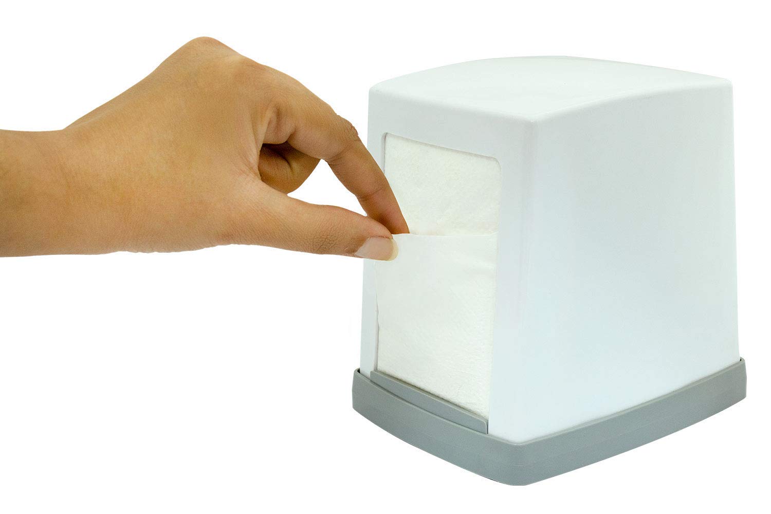 Sponsored Ad - Double-Sided Tabletop L-Fold Tissue Paper Napkin Holder with 200 Free Tissues | Durable Dispenser for Home, Office & Restaurants-White