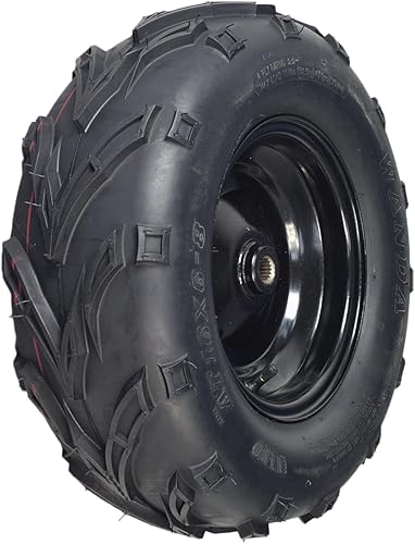 AlveyTech Conjunto de rueda trasera con llanta y neumático para el Coleman KT196 196cc 6.5 Hp Go-Kart