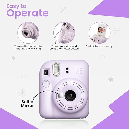 Miniatura 5 de Fujifilm Mini cámara instantánea + paquete de accesorios y funda personalizada compatible + Fuji Instant (20 fotos) de diseñador mini álbum de fotos