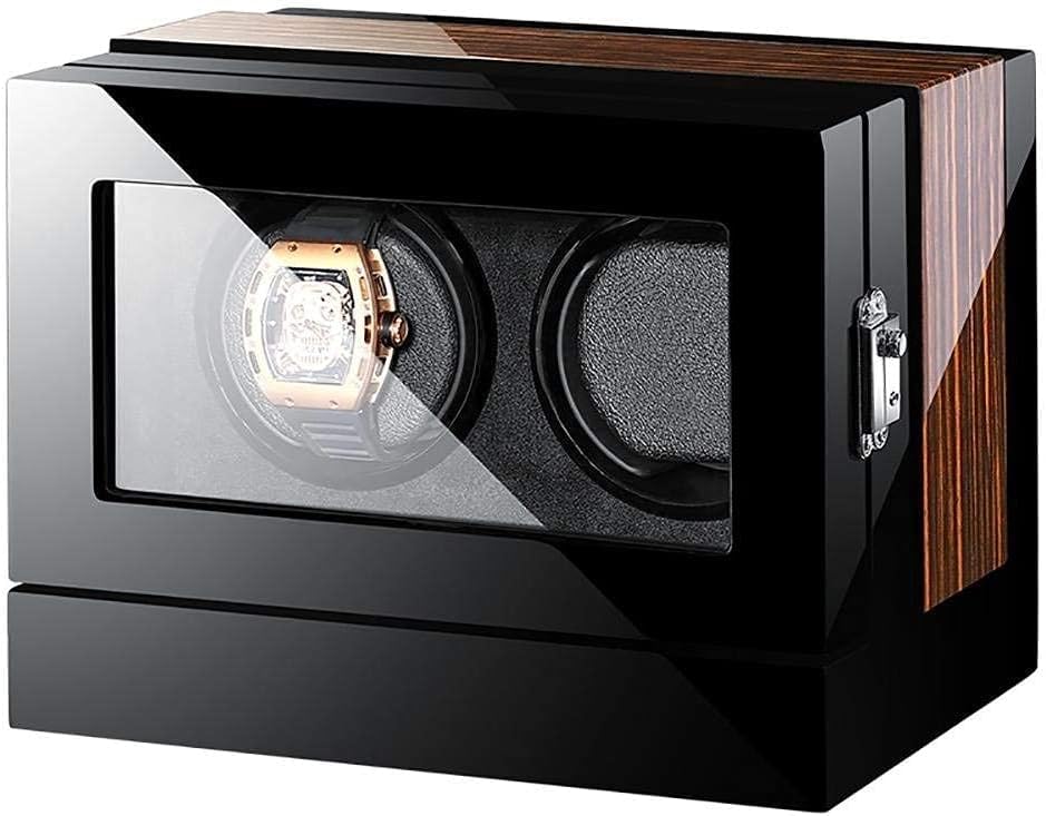 FENOKD Watch Winder Box Wooden 2+0 Watches Automatic Watch Winder Storage Box with LCD Touch ScreenHoliday Gift