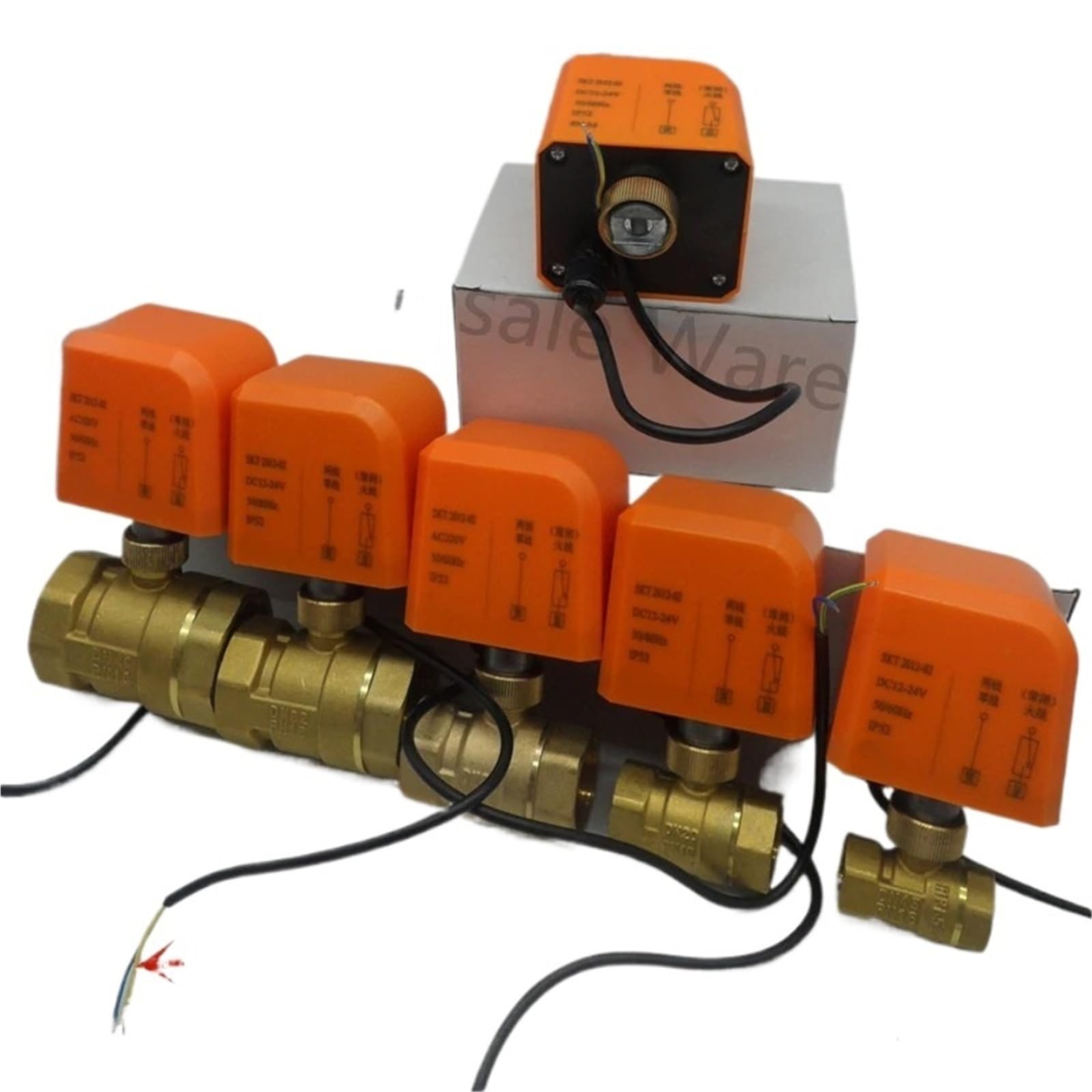 Mosiężny elektryczny zawór kulowy z napędem elektrycznym z siłownikiem, 2 przewody, 2-drożny, 1/2" do 2", z automatycznym sterowaniem blokadą, AC 220 V, DC 12-24 V (DN32, AC220V)
