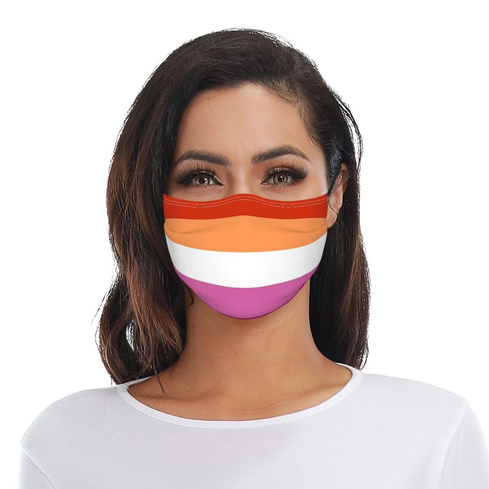 Lesbian Pride Flag LGBTQ Adult Dust Mask Adjustable Dust Face with 2 Filter99