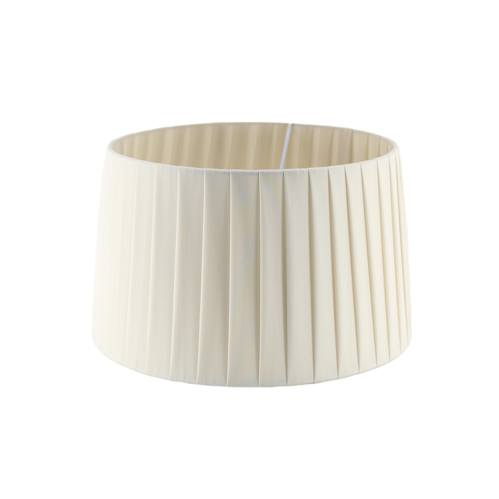 Paralume modello Smart per lampada in tessuto Plissettato Pongè Avorio - Artigianale, autentico Made in Italy (D.25 x D.Sup. 22 H.15 cm (ATTACCO E14))