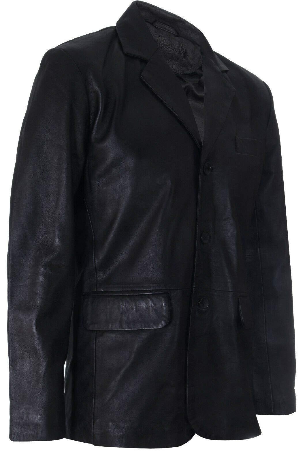 Infinity Leather Blazer de Cuero Genuino de los Hombres Suave Chaqueta Italiana a Medida de la Chaqueta a Medida