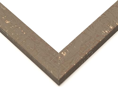 Marco de fotos de madera real marrón envejecida de 44 x 25 pulgadas de ancho de 1.25 pulgadas Profundidad interior de 0.5 pulgadas Marco de fotos