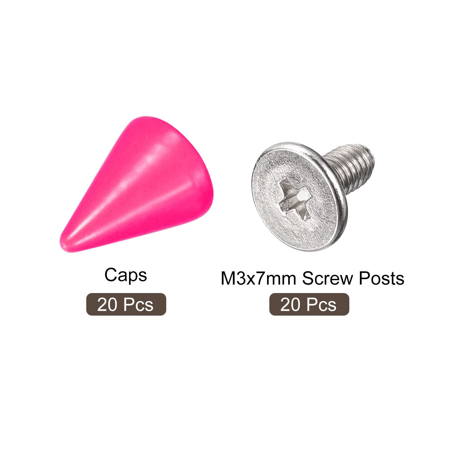 QUARKZMAN 50 set klinknagels kegels, 7 x 10 mm klinknagels en spikes
