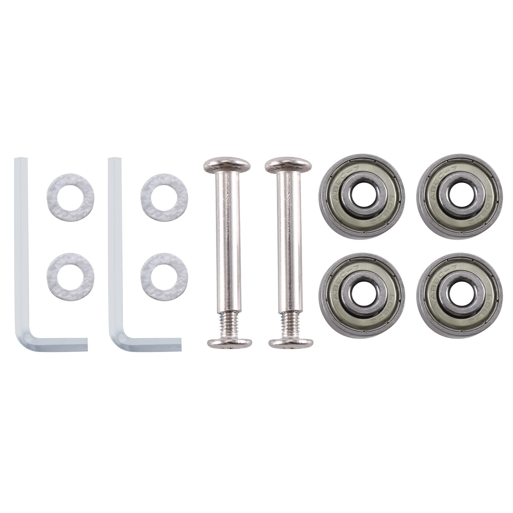 Povxlum 50 X 24 Mm Kit De 2 Roues De Rechange Pour Bagages, Valises, Roulettes Pivotantes En Polyuréthane, Roulements En Acier Au , Kits De Réparation