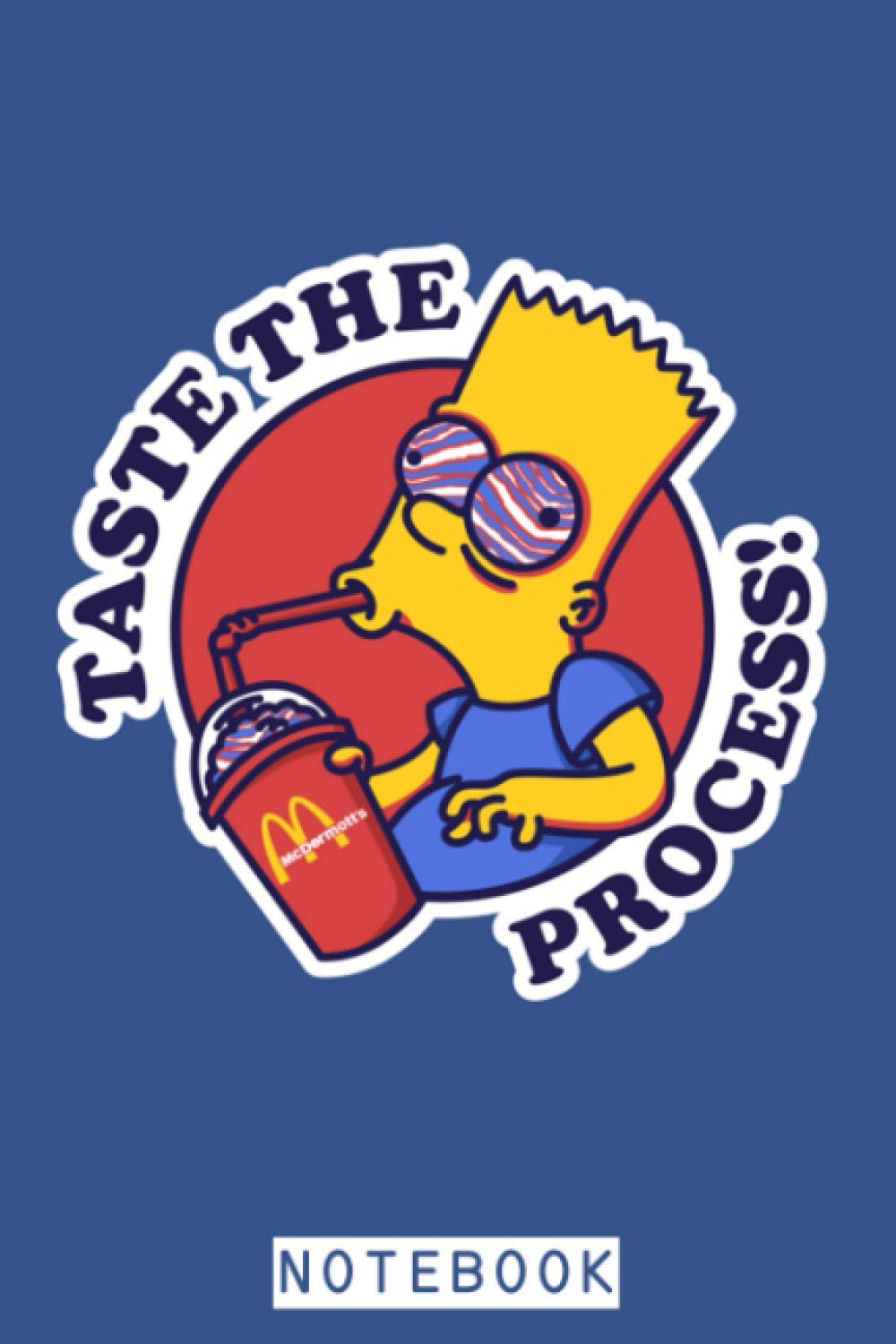 Buffalo Bills Bart Simpson Process Notebook: 6x9 120 Pages, Planner, Lined College Ruled Paper, Diary, Matte Finish Cover, Journal