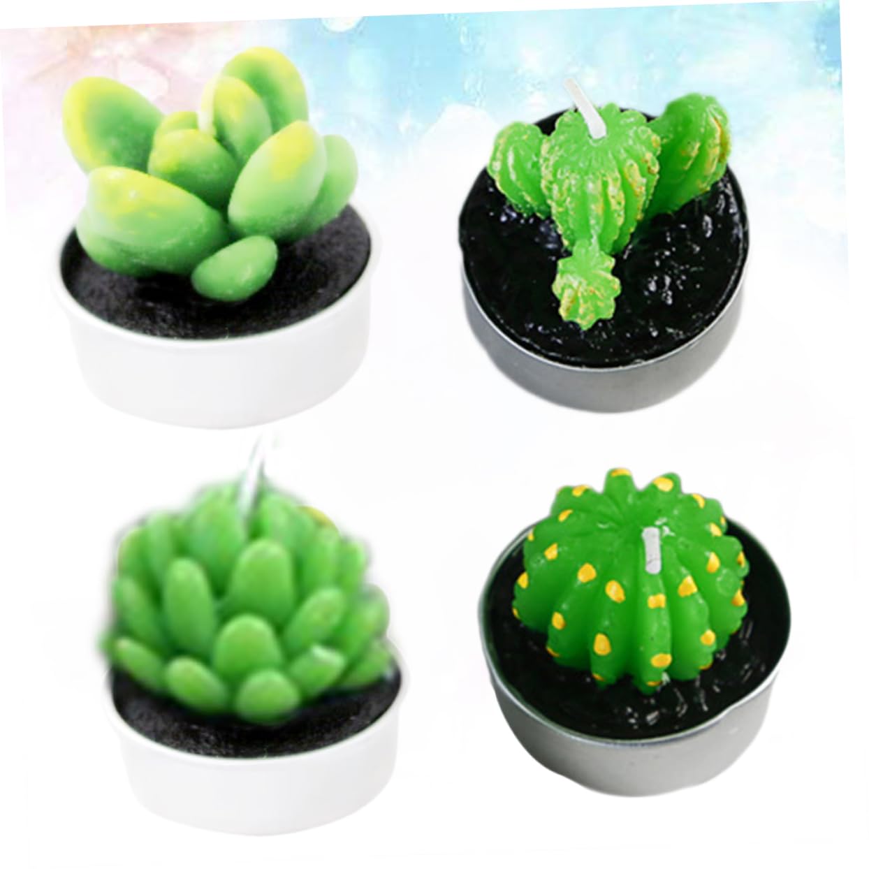 TOPBATHY 18pezzi Candela Decorativa Stile Succulento Per Decorazioni Di Matrimonio e Feste Candele Tealight Senza Fumi Per Spa e Casa Design Realistico e Versatile