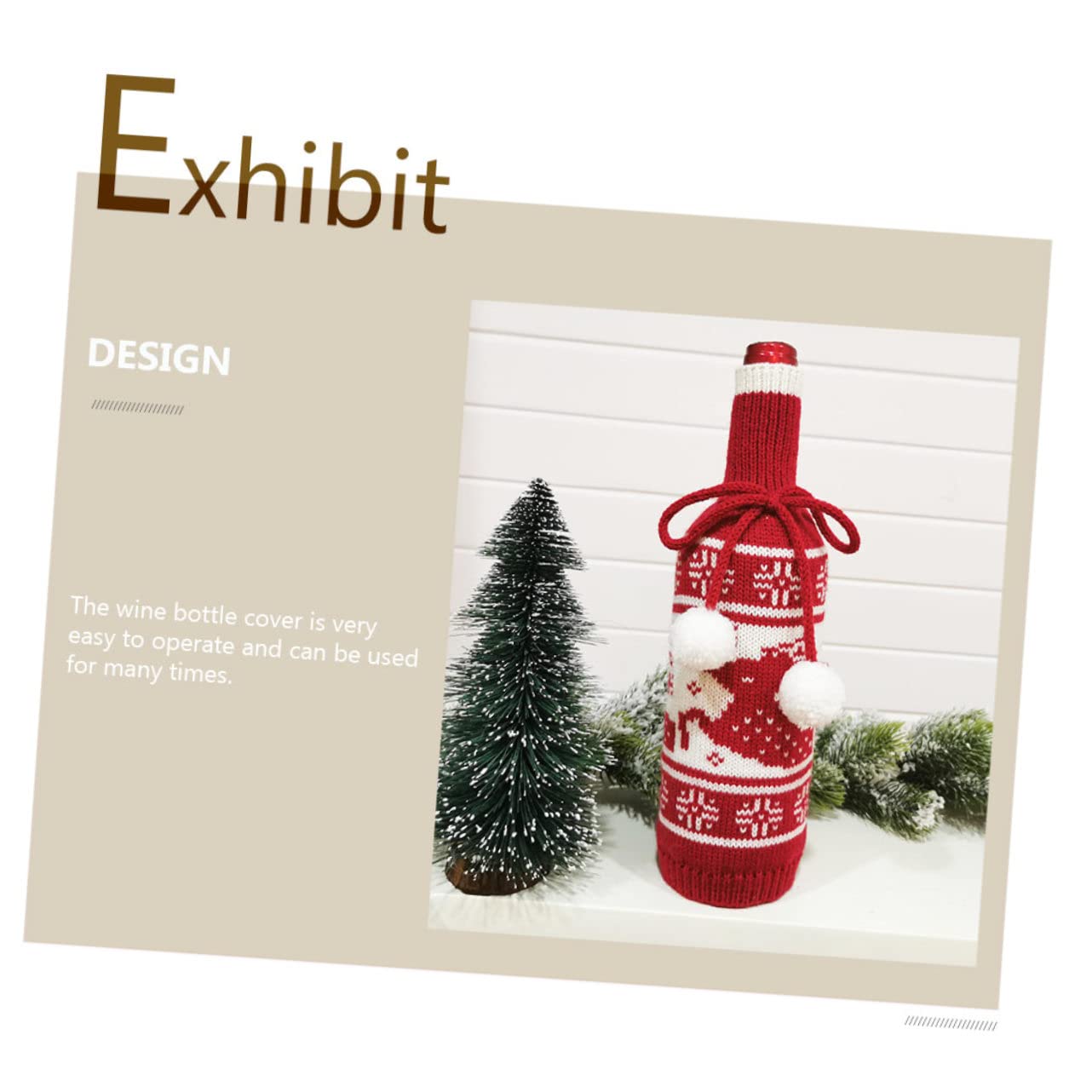 Toyvian 9pièces Housse De Bouteille De Motifs De Sapin Renne Et De Décorations pour Bouteilles Réutilisable Et Chic pour Amateurs De