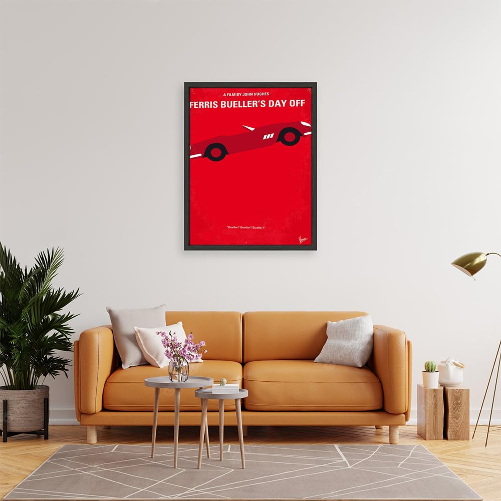 VERRE ART Printed Framed Canvas Painting for Home Decor Office Wall Studio Wall Living Room Decoration (22x34inch Black Floater) - My Ferris Bueller's day off