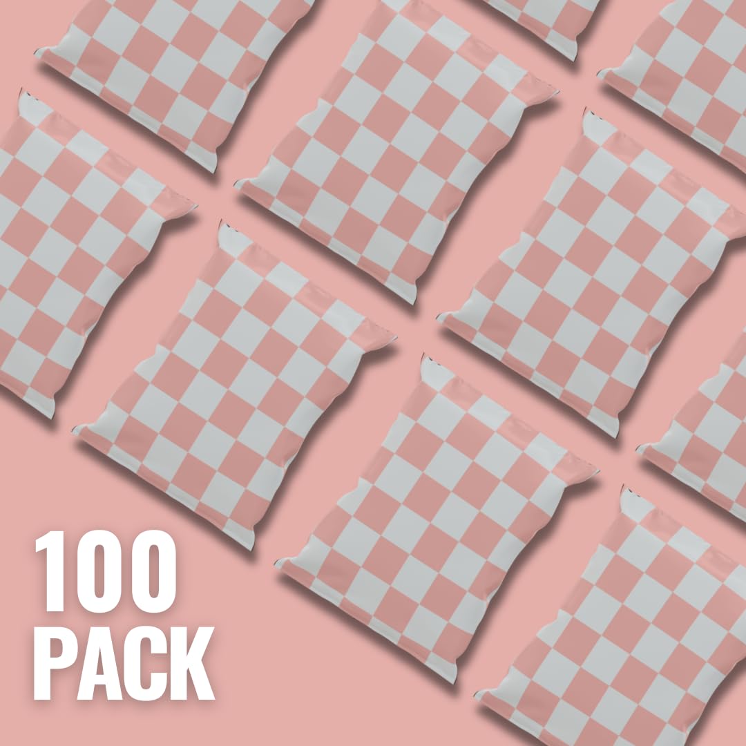 Lot de 100 enveloppes d'expédition en polyéthylène pour expédition, emballage pour petite entreprise - Jolis sacs d'expédition en polyéthylène - 25,4 x 33 cm