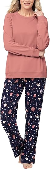 PajamaGram Womens Pajama Sets Flannel - Women's Sleepwear