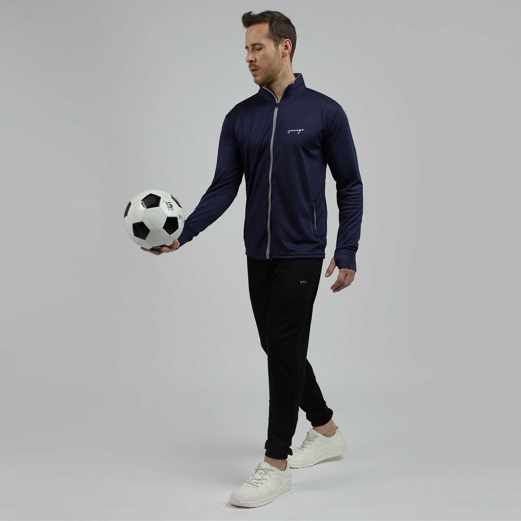 BE SAVAGE Sunscreen Jacket With UPF 50+ Summer Jacket lightweight Jackets For Men Biker Jackets For Men Zipper Jacket (Navy-M) 1
