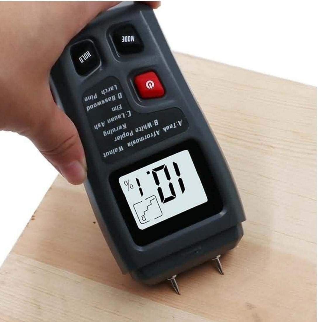 Misuratore Umidità Legno Digitale – Igrometro Con Display LCD, 0-99.9%, 4 Modalità