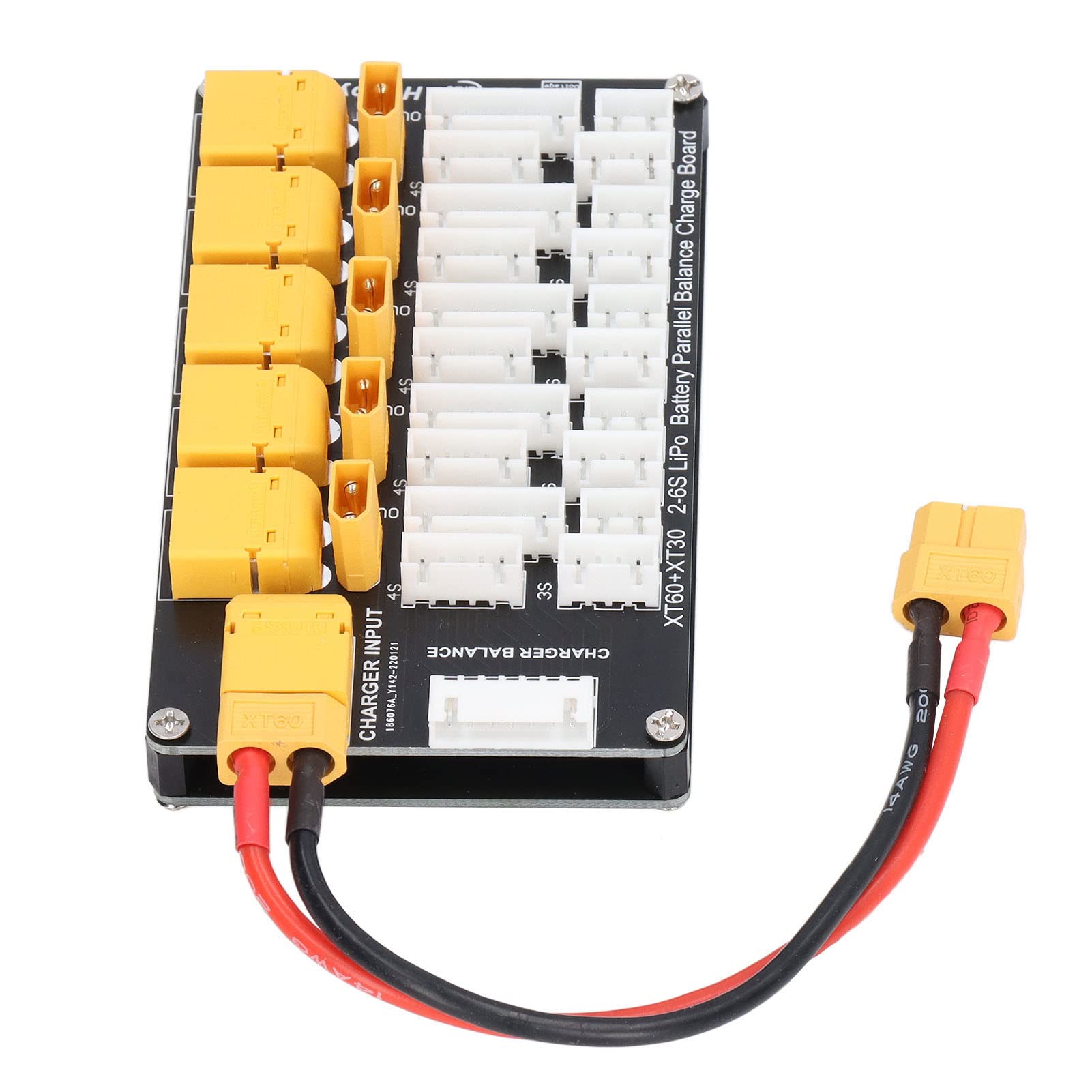 Wakects Równoległa Płyta Ładująca, Multi 2-6S Lipo Akumulator, XT60 XT30, Obsługuje 5 Akumulatorów, Kompatybilna z Ładowarką IMAX B6, Q6 Pro, D2, T8