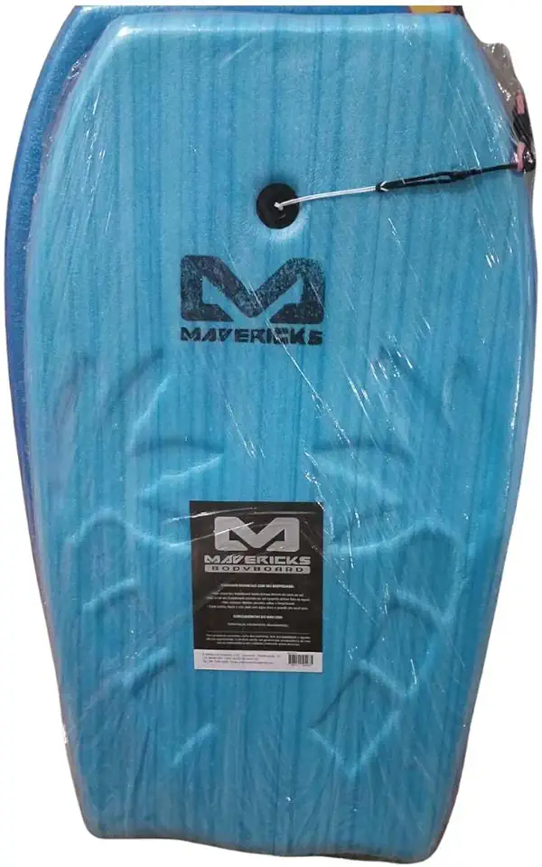 Prancha BodyBoard Mavericks C/Leash Praia ou Piscina Infantil - Prancha Infantil com cordinha Mavericks (Azul)