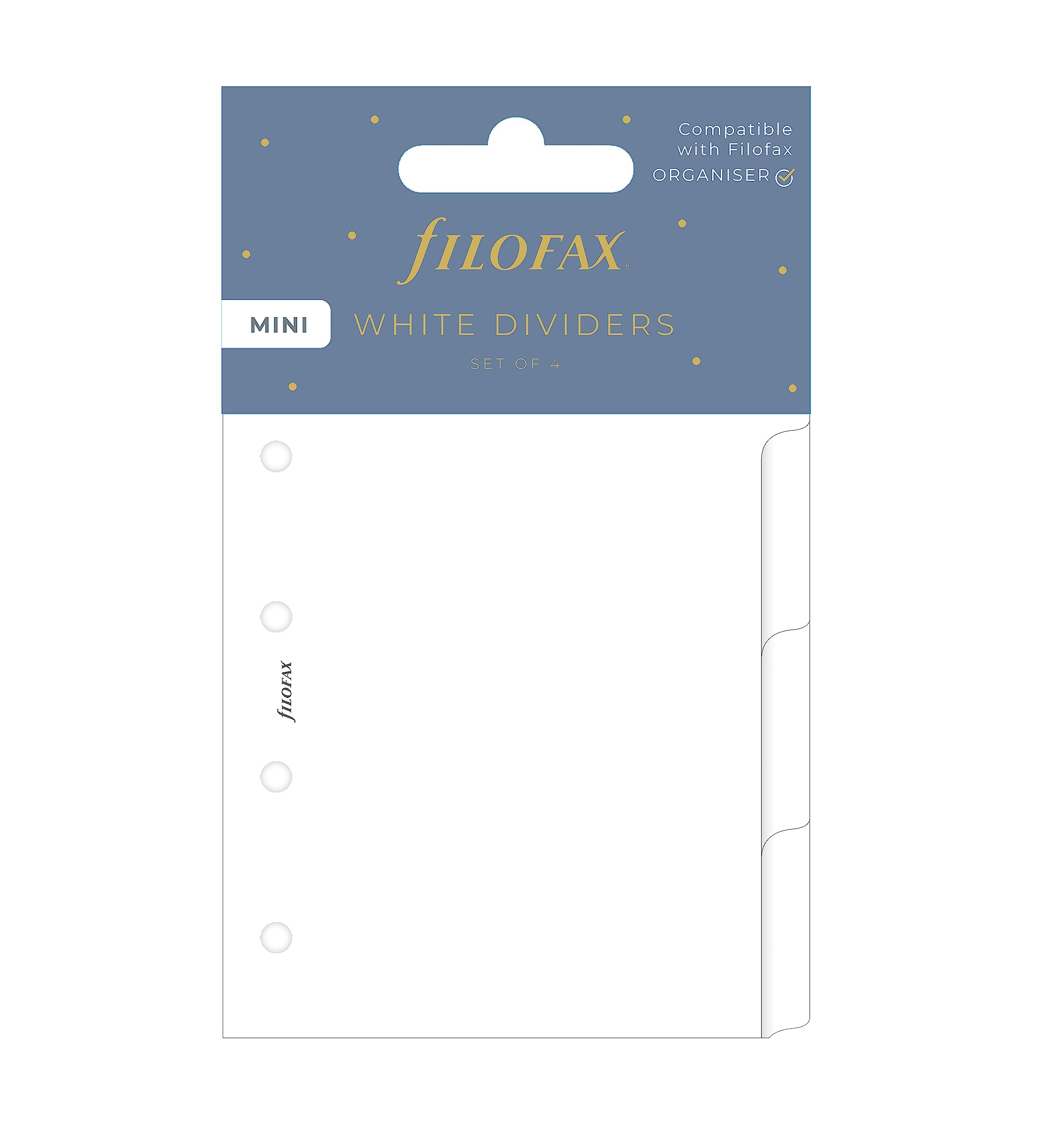 Mini Blank dividers 6 tabs - white