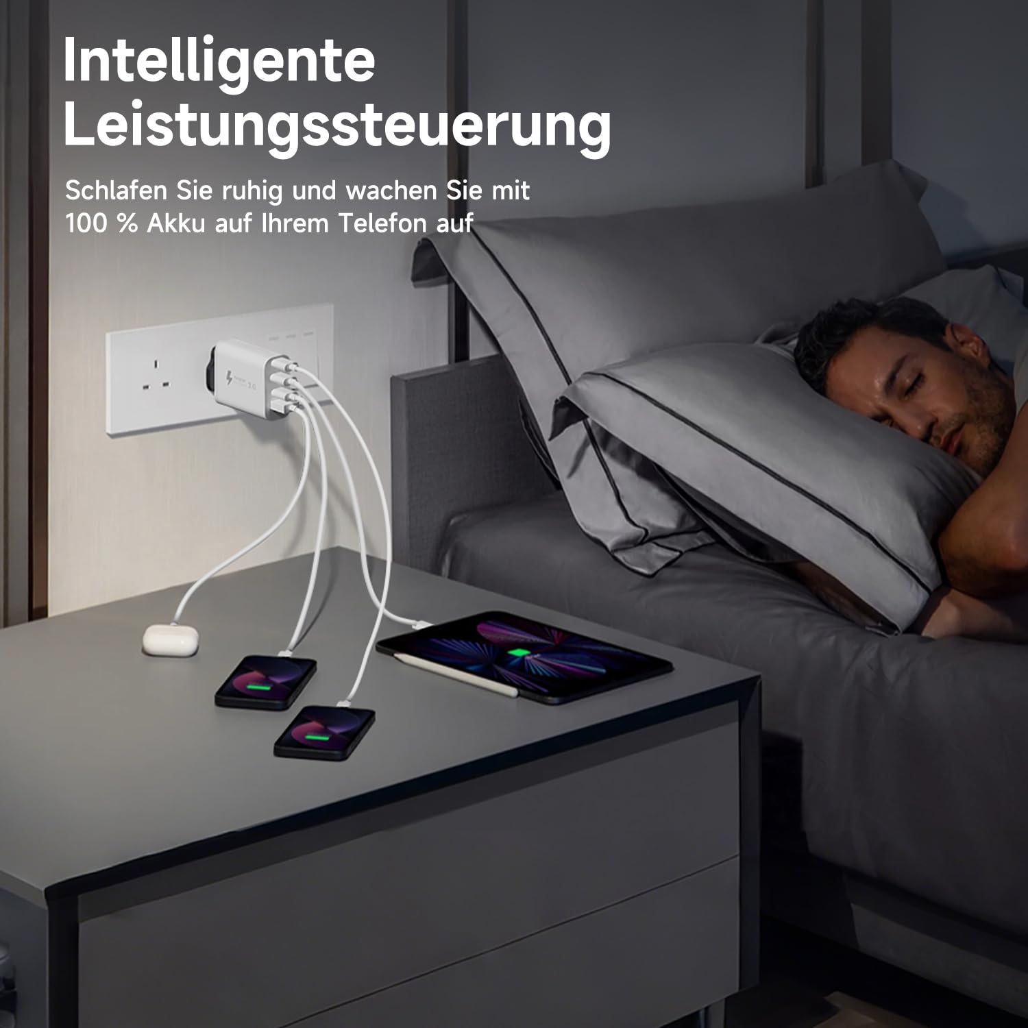 Ładowarka USB-C 50W, 4 porty, szybka ładowarka wieloportowa USB-C, wtyczka ładowania USB C, wtyczki wieloportowej USB,szybka ładowarka do iPhone'a 17 16 15 14 13 12 11 Pro Max, Samsunga Galaxy S25 S24