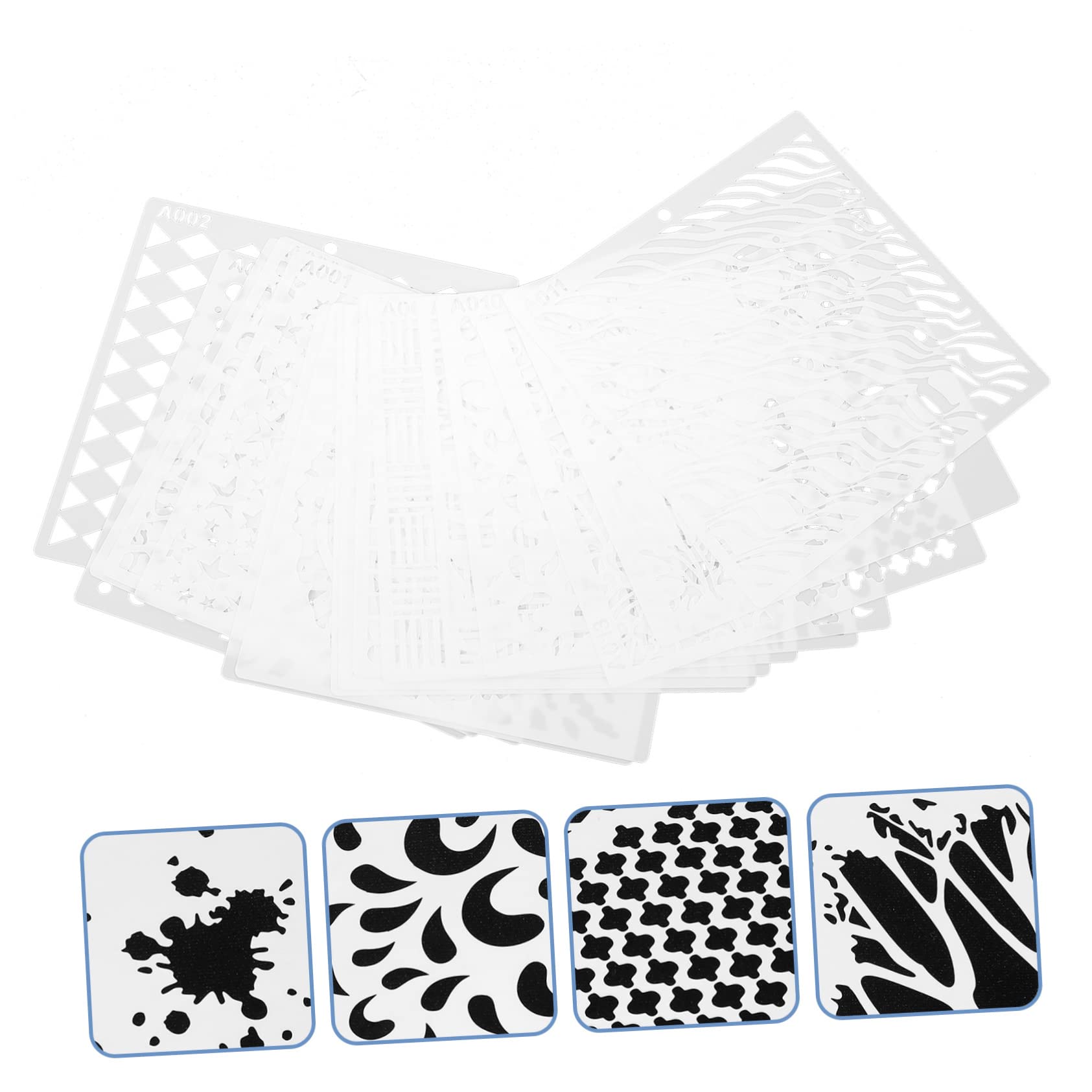 ARTIBETTER 3 Ensembles Pochoirs De Peinture Plastique De Modèles Décoratifs Réutilisables Pour Bricolage Artistique Pour Peinture Murale Décoration Intérieure 16 Feuilles*3
