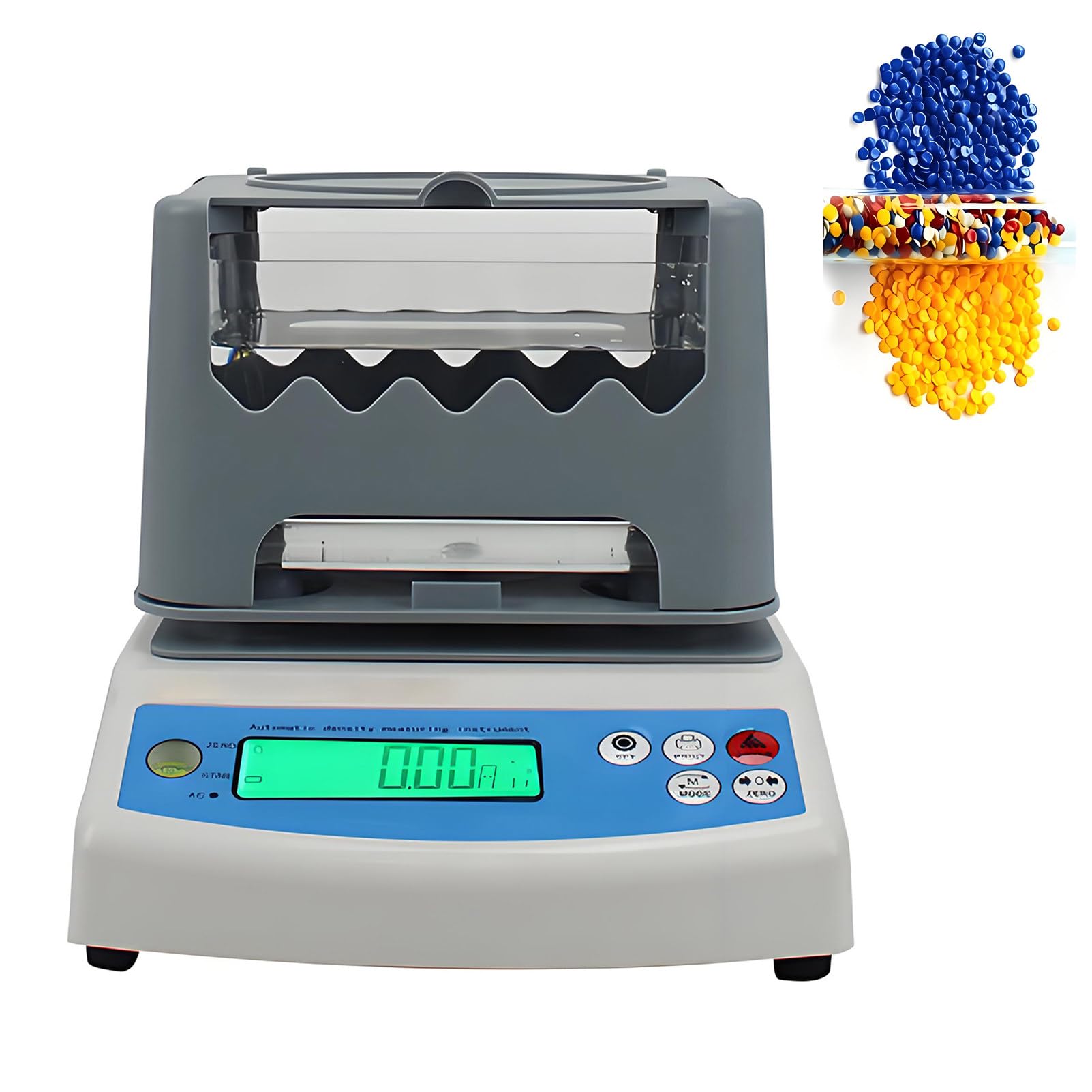 Densimetro Elettronico Digitale per Solidi, Strumento di Misurazione aella Densità per Laboratori Industriali, Ad Alta Precisione 0,001g/cm³ con Display LCD, Portata 300g/600g 300g