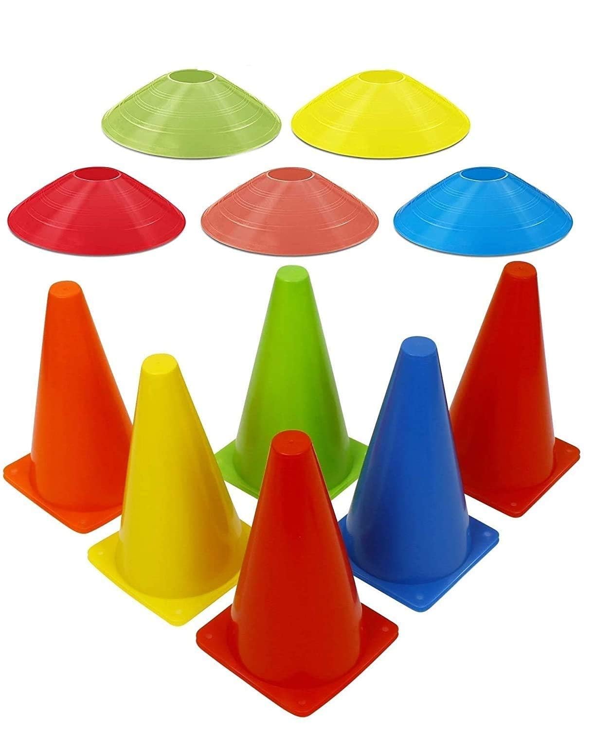 AS Sports Cones Set - 12 Large 9-Inch Disc Cones + 12 Multi-Purpose Field Marker Cones for Soccer, Football, Basketball, and Athletic Training - Enhance Speed, Agility, and Performance (12+12 Pack) (B0CMJV1X3D) Amazon Price History, Amazon Price Tracker