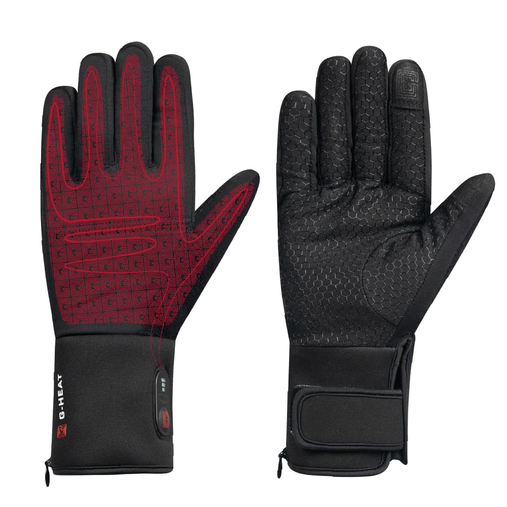 G-HEAT - Dünne beheizbare Handschuhe - Gemischte Handschuhe - Flexibel und vielseitig - Sensitiv - Taktil - Verwendung: Sport, Arbeit, Wellness - Lieferung mit 1 Paar Batterien und Ladekabel.