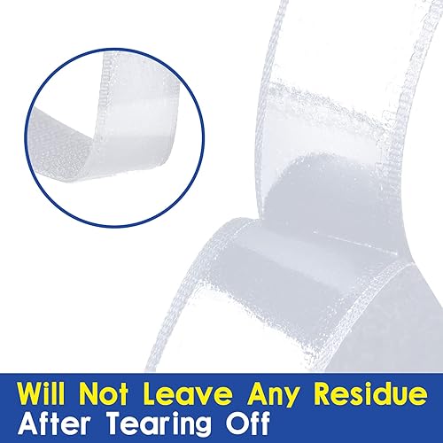 Miniatura 4 de Rollo de cierre adhesivo de cinta adhesiva de nailon autoadhesiva de 1 pulgada x 82 pies  82.0ft, cinta adhesiva de nailon resistente para el hogar,