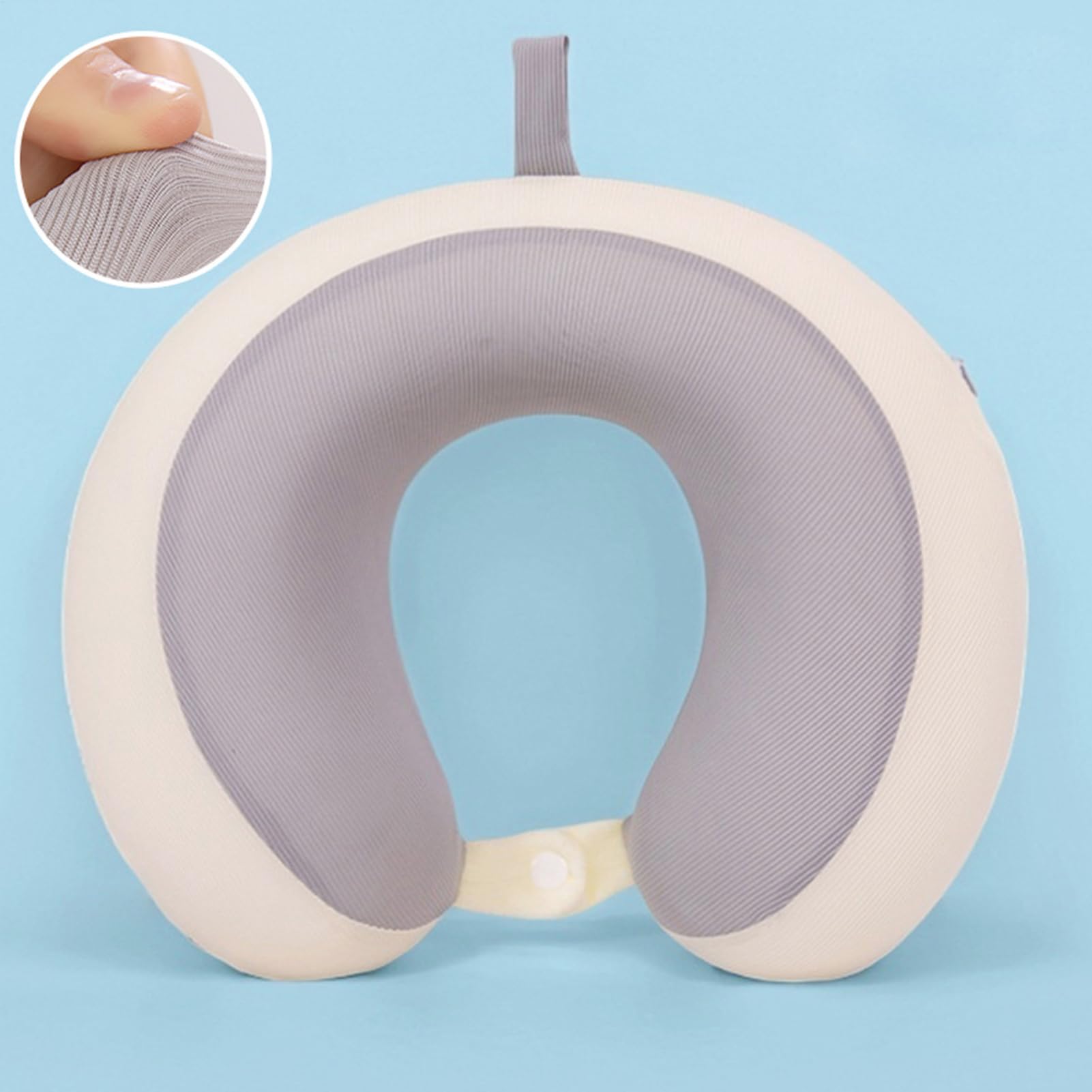 Cuscino Da Viaggio Cervicale Seta Ghiaccio Ergonomico Traspirante | Cuscino da viaggio a forma di U per aereo Campeggio, Affari, , Uomini, Donne, Adulti, Famiglia,
