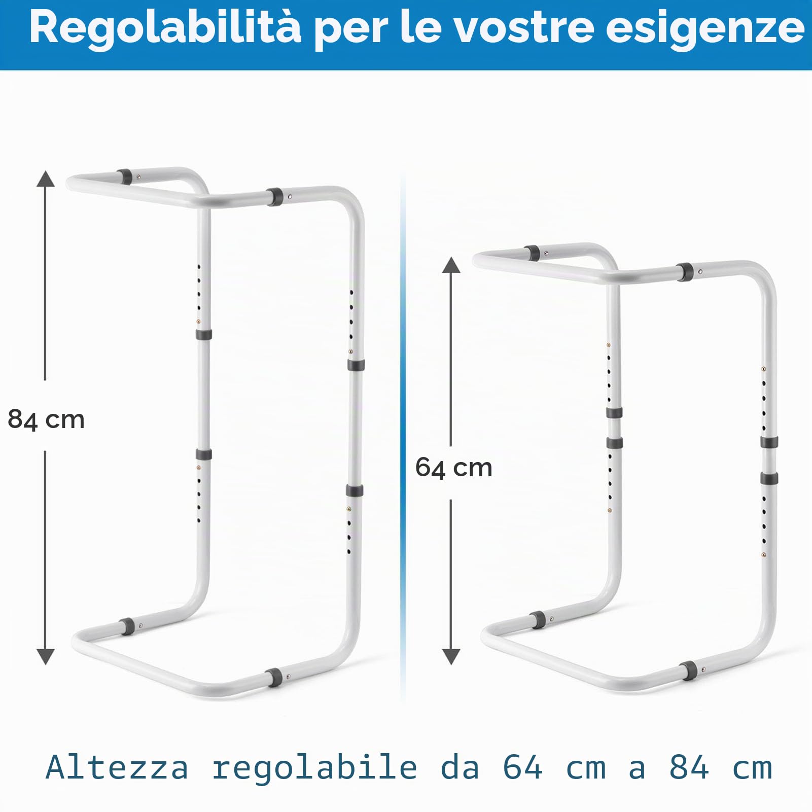 Sollevatore per Coperte Regolabile per Piedi, Telaio in Lega di Alluminio, Asta di Supporto Regolabile in Altezza per il Recupero Chirurgico