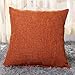 U'Artlines Pillowcase Cover Slubbed Linen Orange Pillow Case Decorative Cushion Cover Pillowcase for Sofa Pillow Cover (18''x18'', Orange)