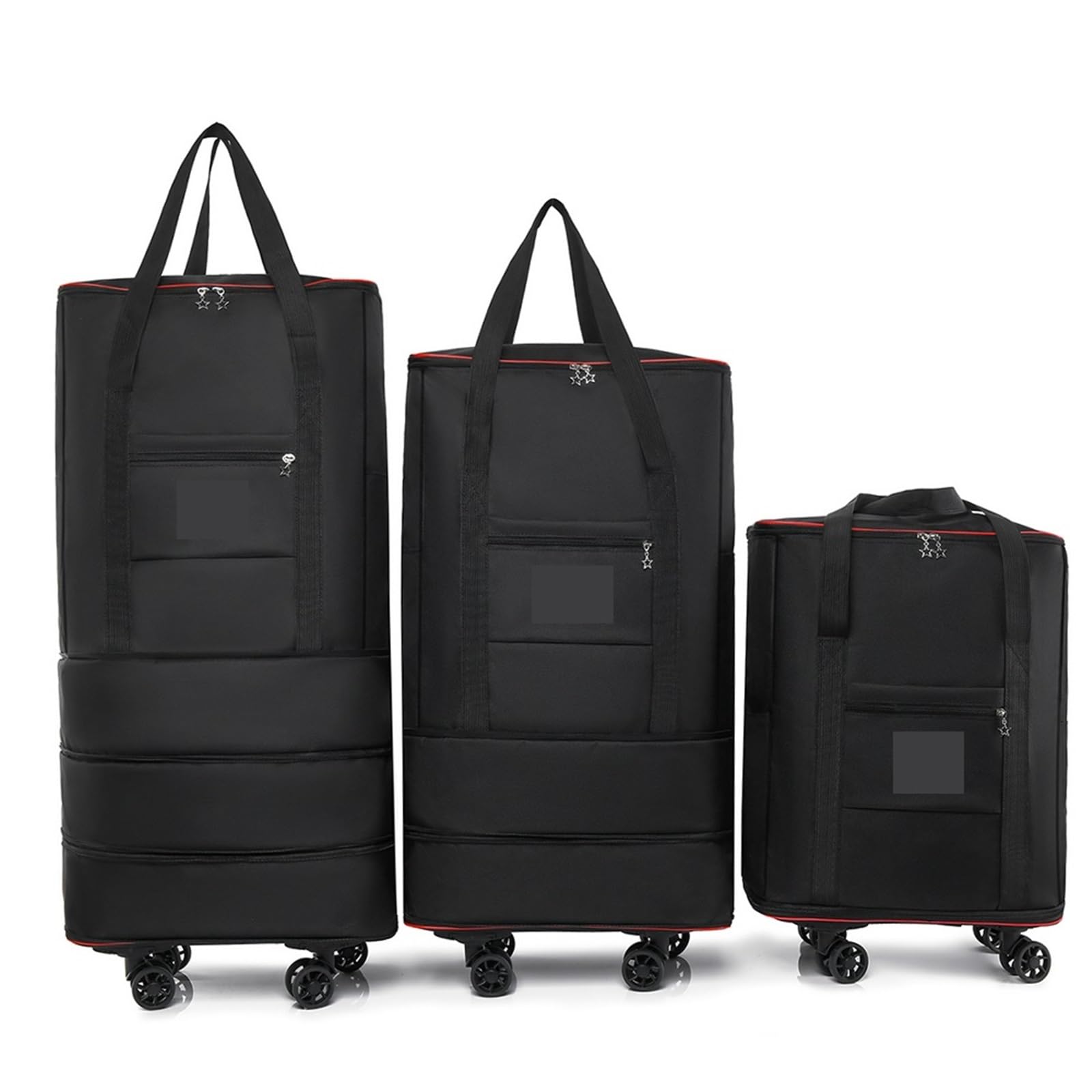 Zaino da viaggio con ruote staccabili, scomparti multipli e regolabile for uso lavorativo o turistico, borsa for il fine settimana Per Viaggiare(Black)
