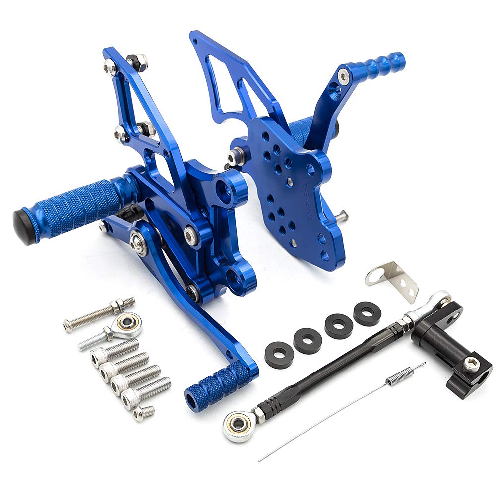 FXCNC Adjustable Billet Rearset Footpegs - Fits Yamaha R3/R25 & MT-03 (2014-2021)