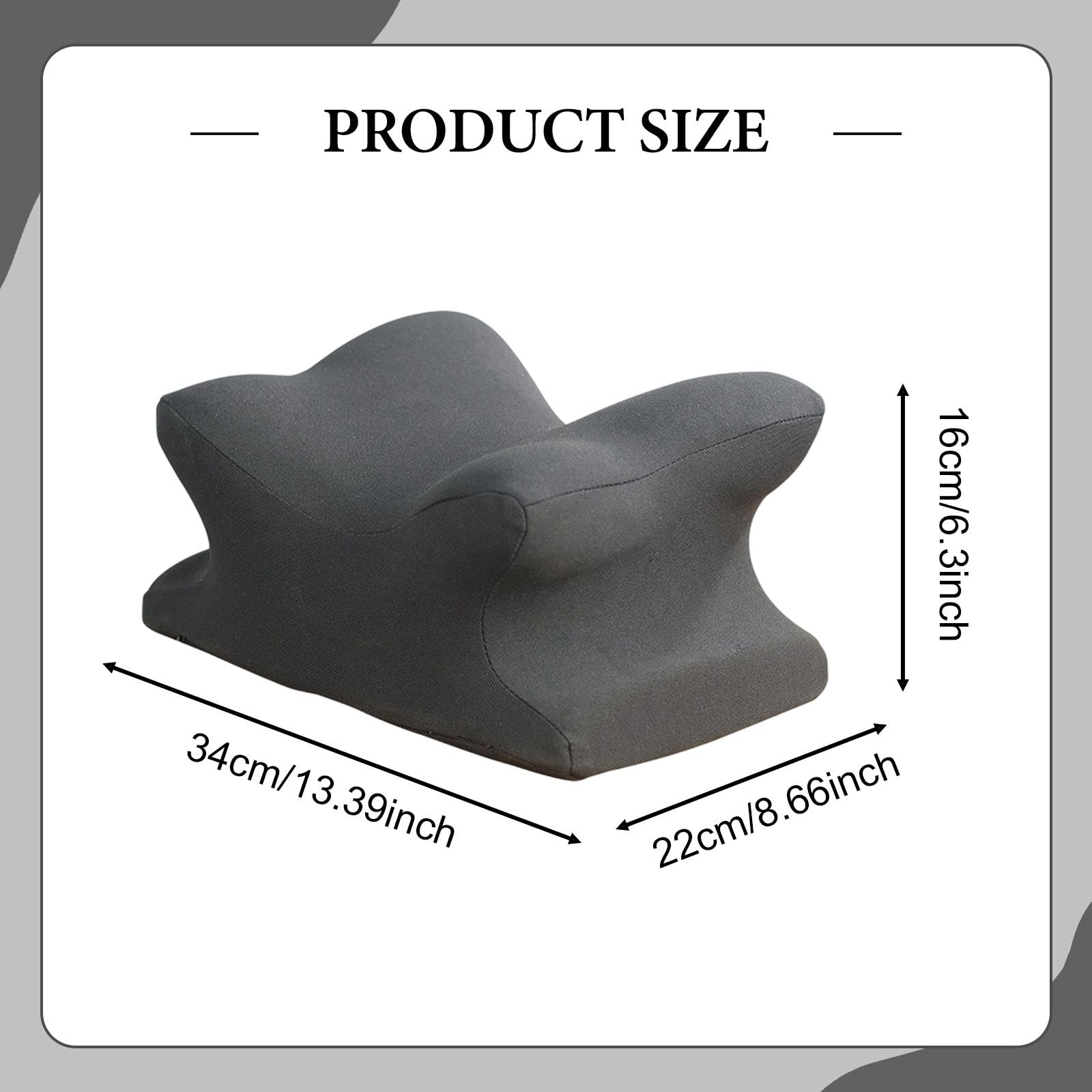 LOVIVER Cuscino da scrivania con poggiatesta, Versatile, Comodo, con Fodera Rimovibile, ergonomico, per Viaggi, aule, Ufficio, Grigio