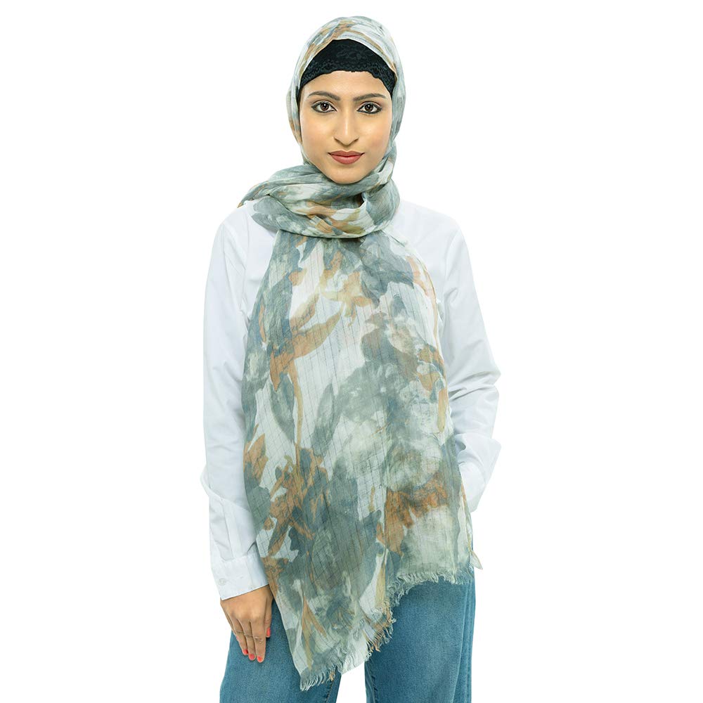 Printed Natural Fabric Soft Luxurious Neck Scarf/Hijab/Head Scarf