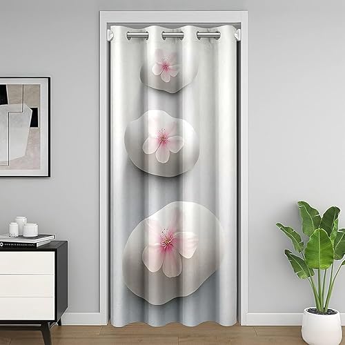 Miniatura 17 de jejeloiu Radio Boombox - Cortina para puerta de privacidad de 52 x 80 pulgadas, 1 panel retro para radio, armario, cortina para sala de estar, Azul