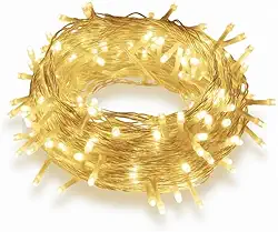 Fio de Fada LED 10 Metros 100 Luzes Decorativas de Natal 220V Branco Quente – Luz de Fada para Pisca Pisca Decoração Natalina Arvore de Natal Premium MyBrins