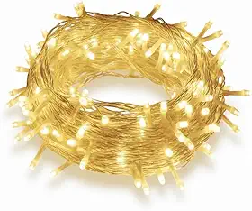 Fio de Fada LED 10 Metros 100 Luzes Decorativas de Natal 220V Branco Quente – Luz de Fada para Pisca Pisca Decoração Natalina Arvore de Natal Premium MyBrins