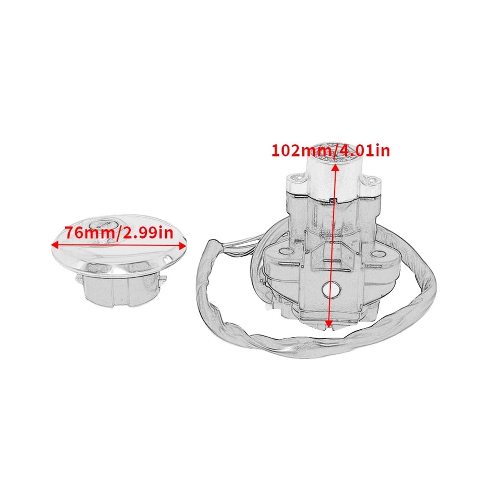 Compatible Con Suzuki GZ125 GZ 125 1998-2003 GZ250 1999-2011, Interruptor De Encendido Combustible Y Gas Para Motocicleta Kit Llave Cerradura de encendido con llaveJuego