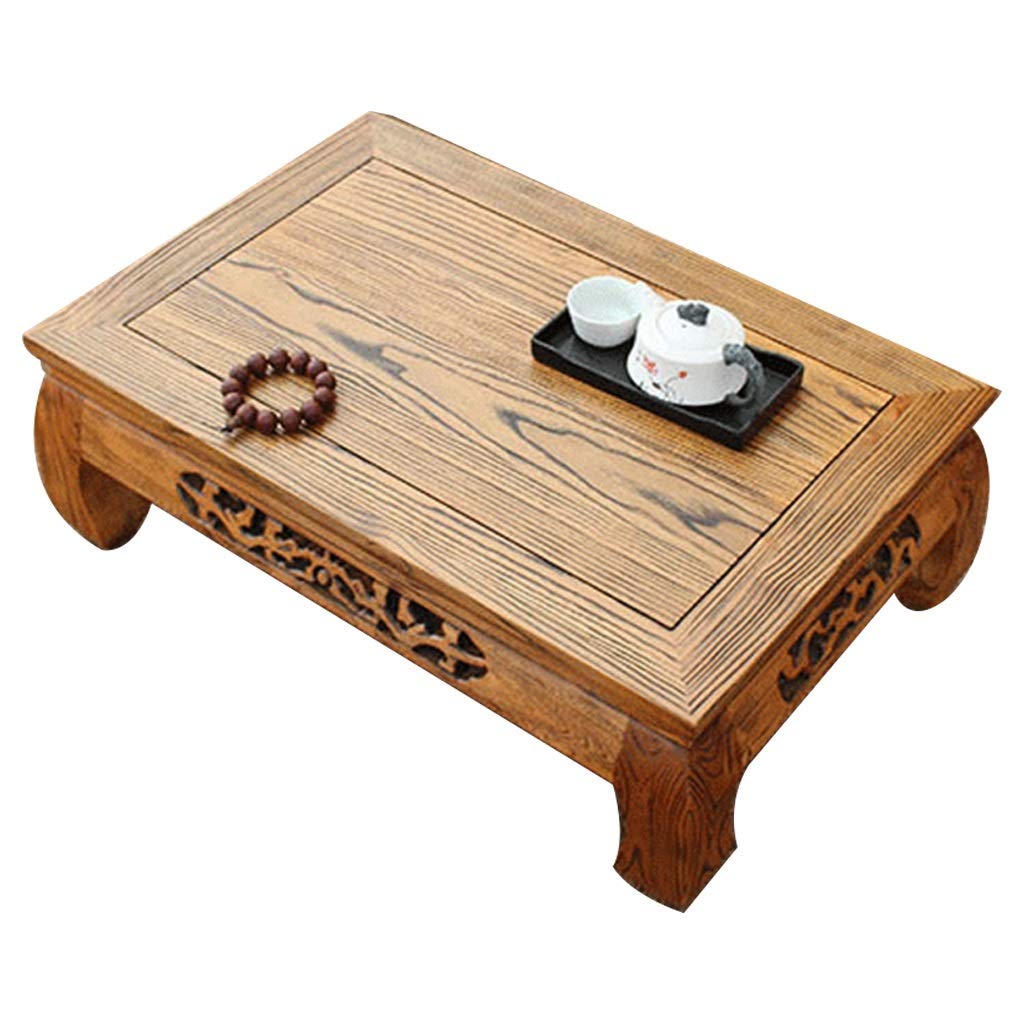 Table basse en bois massif salon chambre ordi portable 60cm