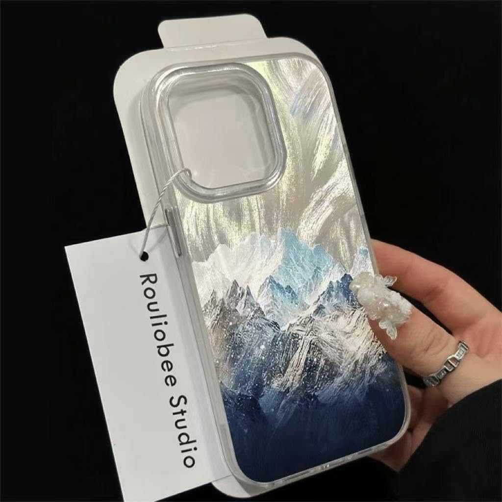 Mushroom Rabbit Phone Case for iPhone 17,Shiny Silver Feather Yarn Style Soft TPU Anti-Slip Case for Women Girls,Glitter Shockproof Protective Phone Cover for iPhone 17 image 4