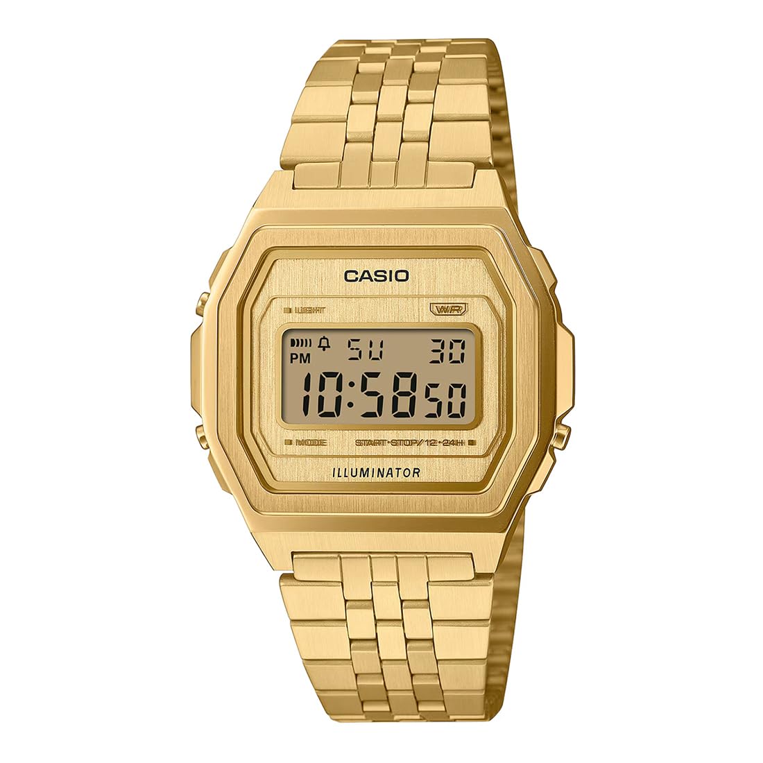 casio Vintage A1000G-9DF Digital Gold Dial Unisex (D401)-picture-15