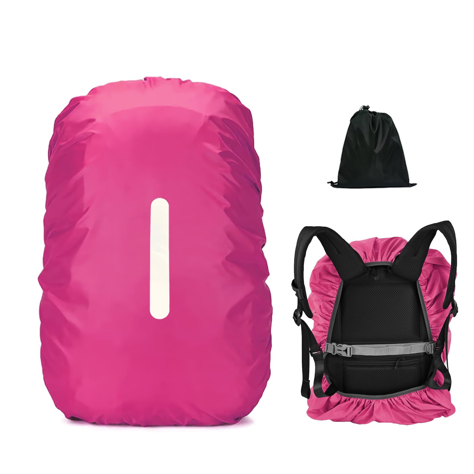 LICQIC Waterproof Rain Cover for Backpack, Reflective Rucksack Rain Cover for Outdoor, Hiking, Camping, Traveling, Cycling