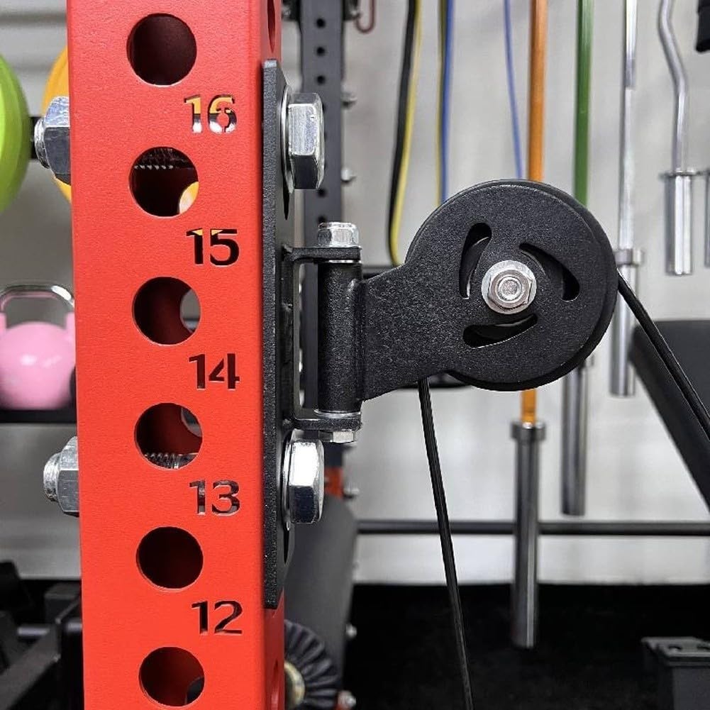 Sistemas de polea de gimnasio para entrenamiento en casa, cables altos y bajos, equipos de fitness con ángulo ajustable, construcción de acero y nailon para lat pull-downs y remo (para agujero de 16