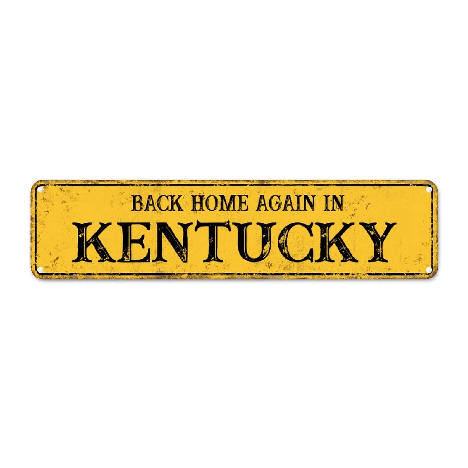Plaque murale en aluminium Kentucky déco vintage en métal 61x15,2 cm