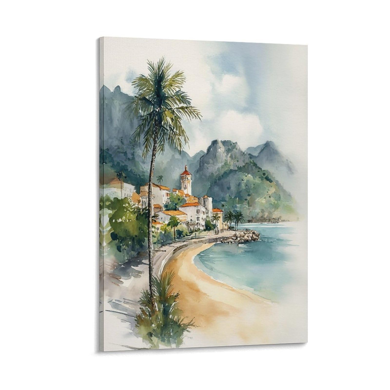 Martinique 20x30inch(50x75cm) Vintage Travel Poster Watercolor Canvas Art