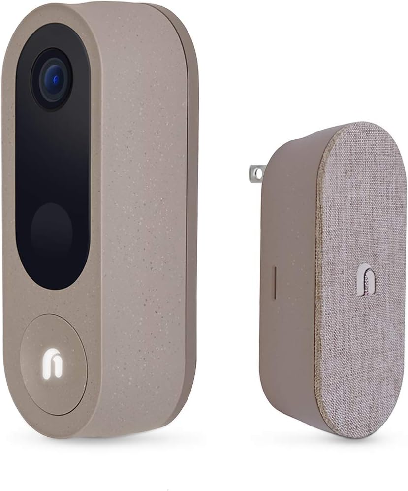 nooie Video Doorbell Camera with Chime, Wireless Smart Camera Doorbell with 2k Resolution, Dual Band 2.4/5Ghz, Human Detection, 2-Way Audio, Built-in Siren, IP66 Waterproof, Easy Installation