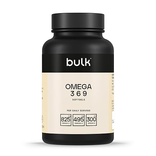 Bulk Gélules Oméga 3 6 9, huile de poisson, huile de lin, huile de tournesol, 1000 mg, paquet de 90, l'emballage peut varier