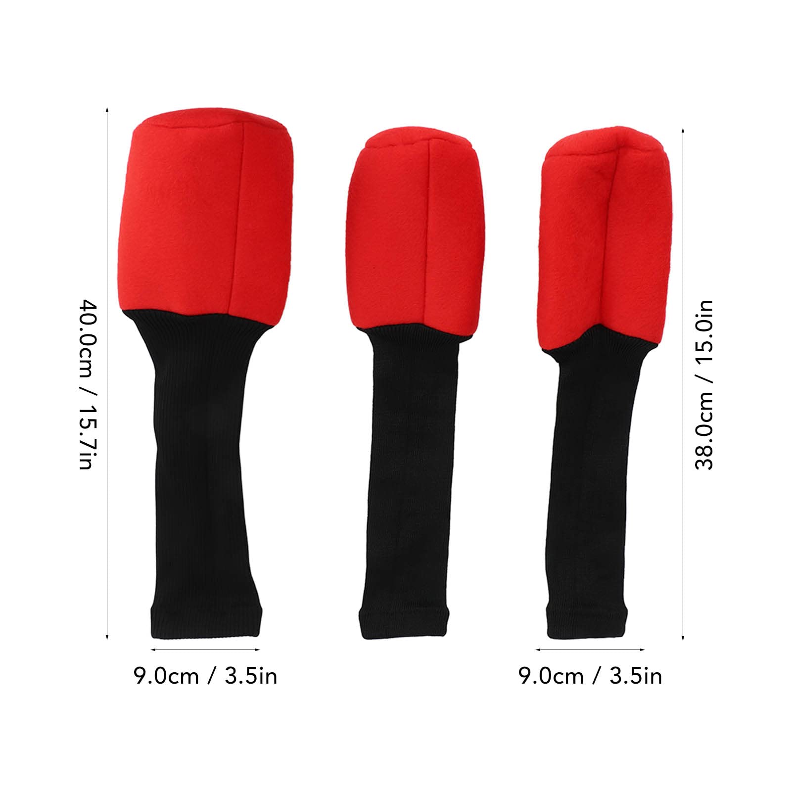 Kadimendium Fundas para palos de golf de madera, 3 piezas, cubierta extendida para palos de golf, protección todo incluido, felpa cómoda para protección