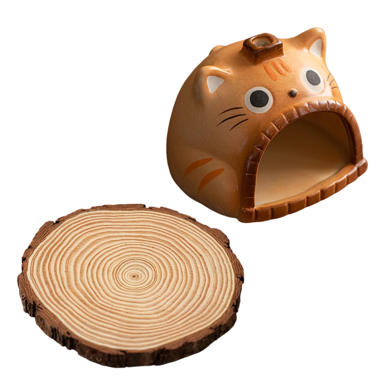 Cats Shape Ceramics Incenses Burners Tray Santo Wood Holder Chiminea for Aromatherapies Enthusiasts and Home Decors Ceramics Incenses Burners Meditations Censers Aromatherapies Scented Stand Aromas
